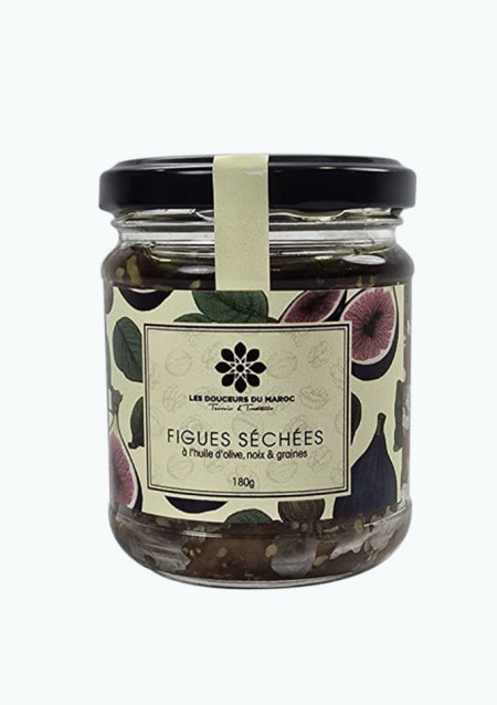 Préparation de figues séchées, noix & huile d'olive